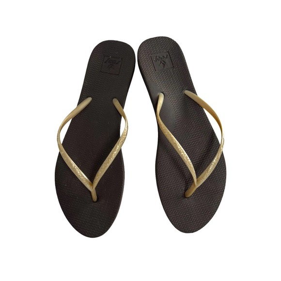 Reef | Shoes | Reef Escape Lux Brown Gold Womens Sz Flip Flop Sandals |  Poshmark